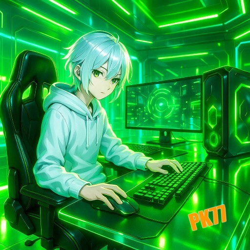 Tela do aplicativo PK77 com interface moderna e notificações em tempo real