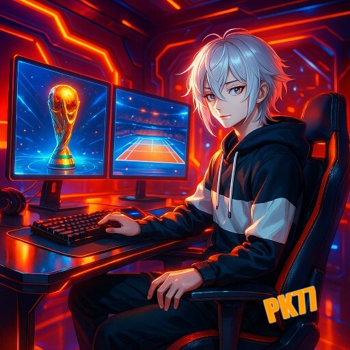 Imagem promocional da PK77 mostrando a plataforma e suas vantagens