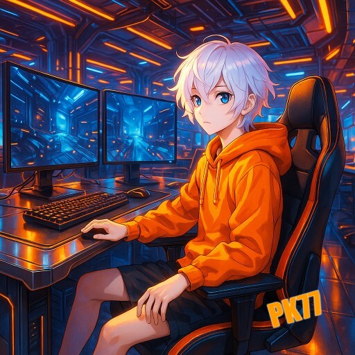 Imagem promocional da PK77 mostrando a plataforma e suas vantagens